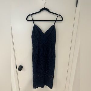 Bardot Navy midi dress
